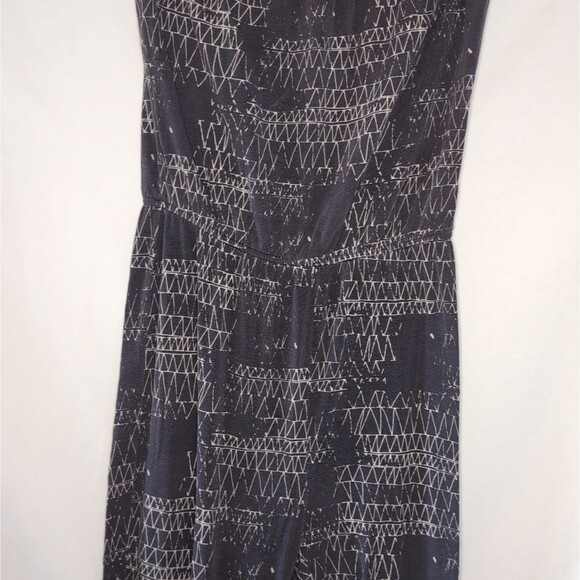 Felicity & Coco Strapless Geometric Pattern Dark Gray Jumpsuit - Picture 5 of 10